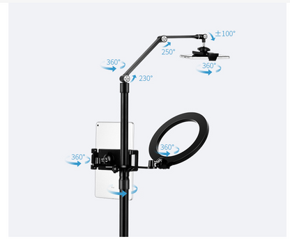 Smartphone & Tablet Floor Stand w/ Ring Light