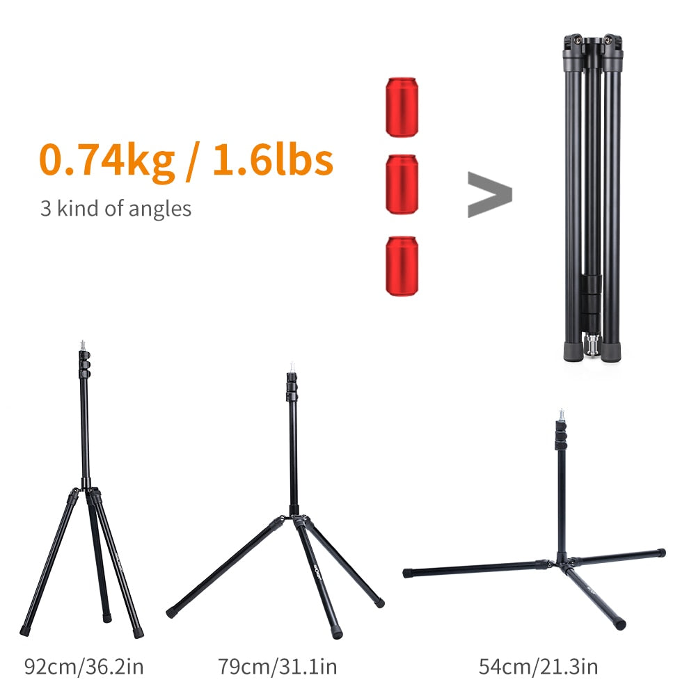 K&F Concept 79 inch Aluminum Tripod Light Stands (2 Pack)