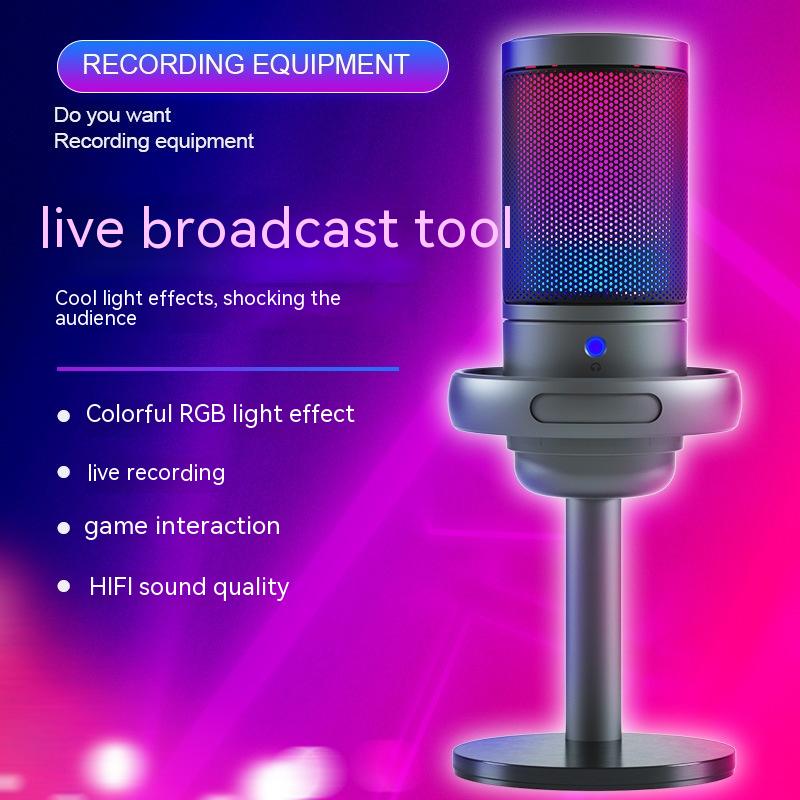 USB RGB Condenser Microphone (Wired)