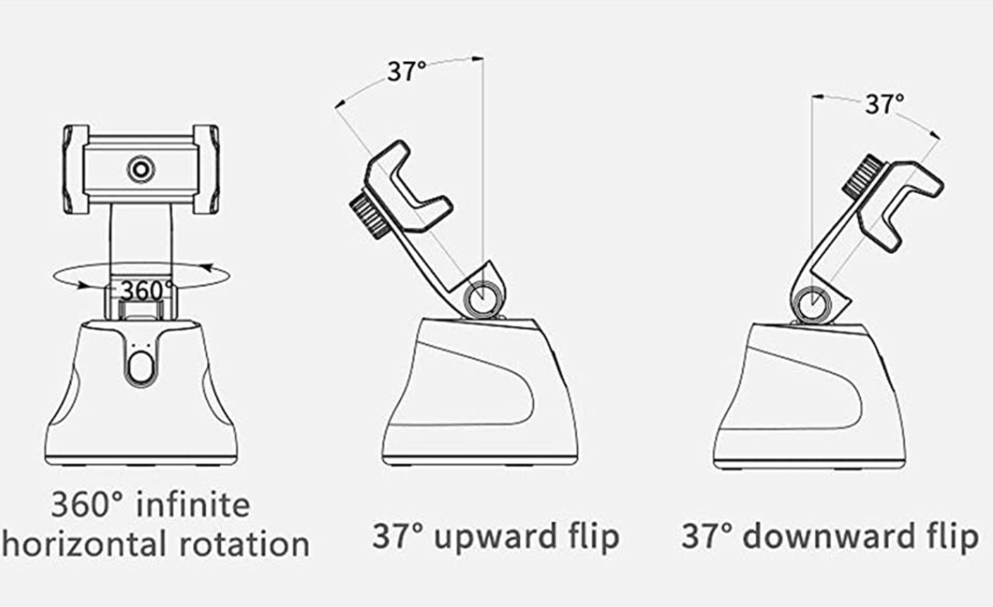 360° Face & Object Tracking Phone Holder