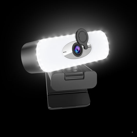 HD Webcam w/ Build-In Light & Privacy Cover