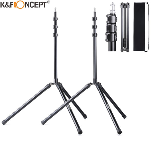 K&F Concept 79 inch Aluminum Tripod Light Stands (2 Pack)